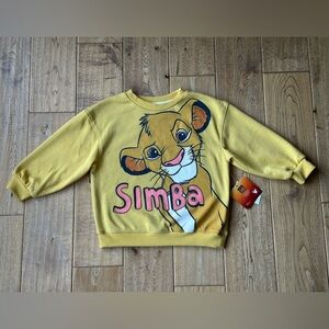 NEW Disney The Lion King Simba Crewneck Sweatshirt Unisex size 3T